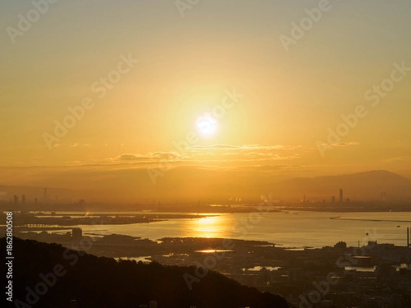 Obraz 神戸渦森台展望公演からの夜明け