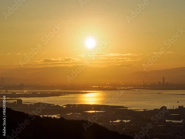 Obraz 神戸渦森台展望公演からの夜明け