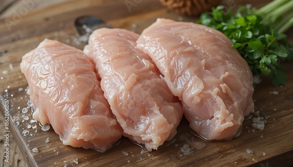 Obraz Raw chicken breast fillets
