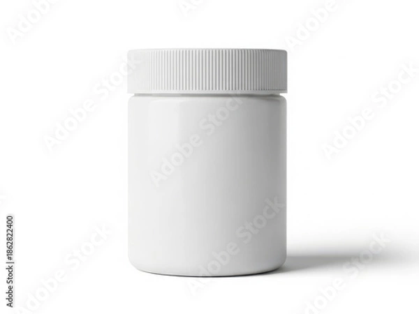 Fototapeta Empty white plastic container with lid