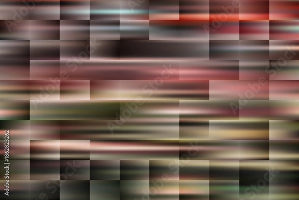 Obraz Rectangle shaped tiles with different pattern. Abstract mosaic motion background.