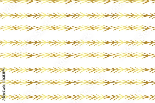 Obraz Golden Vector Hand Drawn Pattern