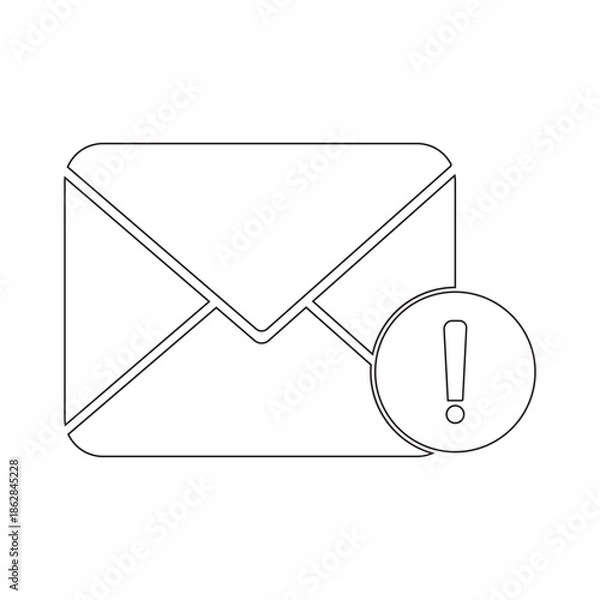 Obraz incoming email message alert