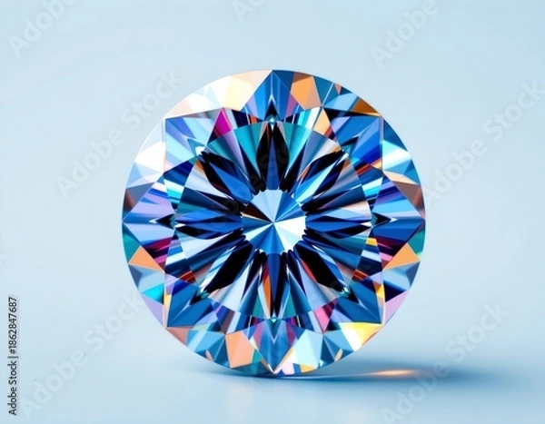 Obraz Inside Diamond Against Soft Blue