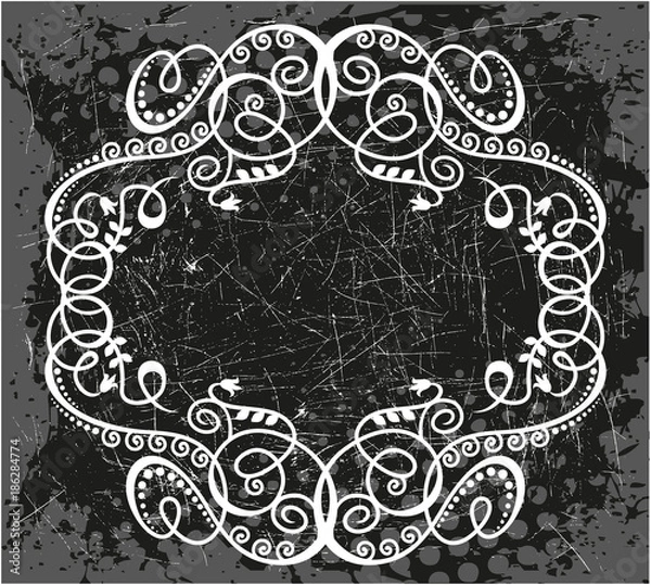 Fototapeta Decorative frame with pattern