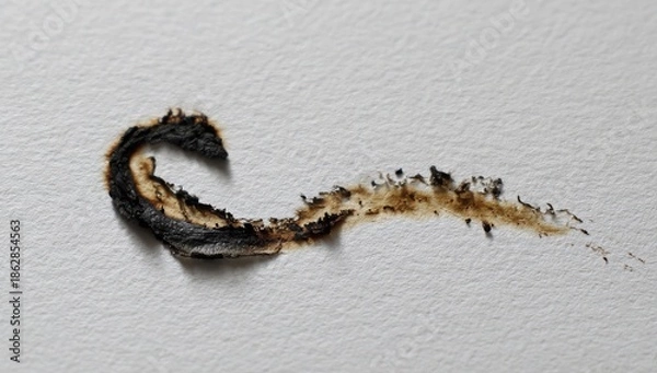 Obraz Burnt mark on white paper