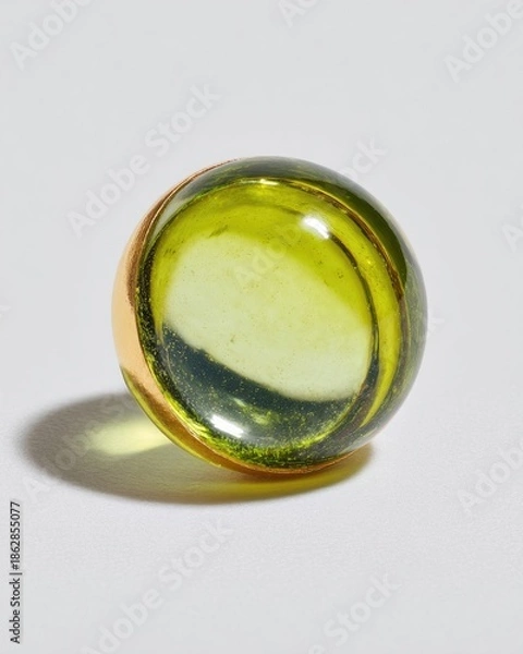Obraz A round, lime-green glass ring