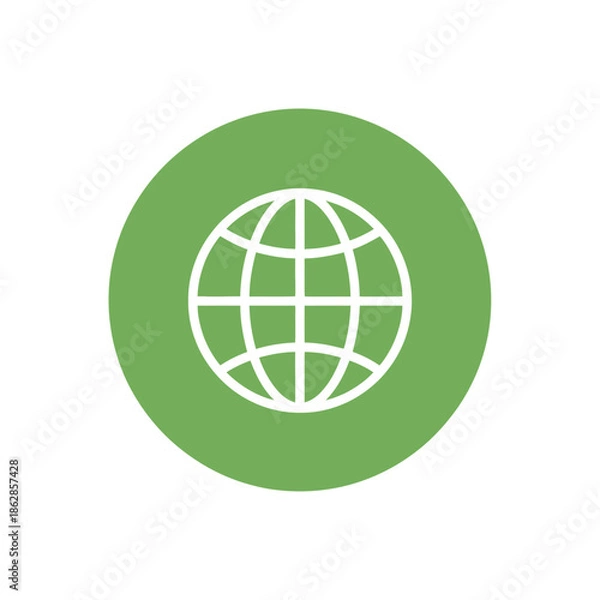 Obraz green earth icon