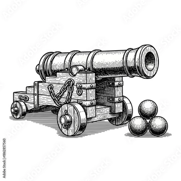 Obraz old cannon isolated