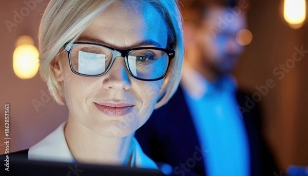 Fototapeta Working Late Team.