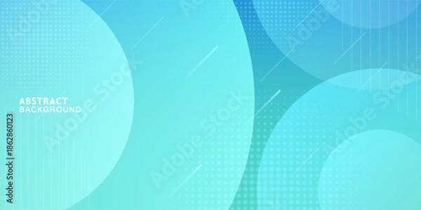 Obraz Modern abstract bright blue green gradient illustration background with simple pattern. Cool design. Eps10 vector