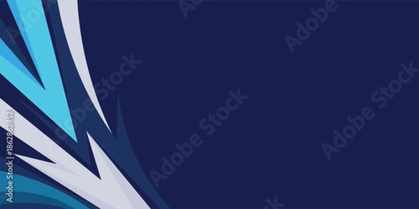 Fototapeta blue sport background vector with sharp lines modern design
