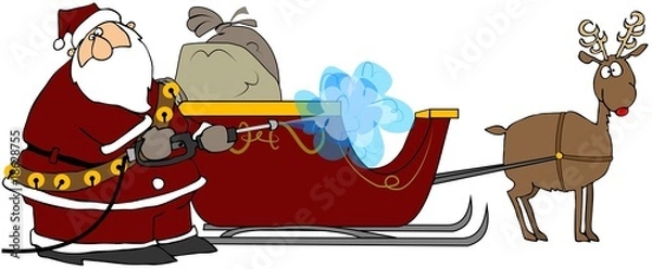 Obraz Santa's Pressure Washer