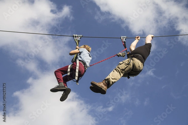 Obraz klimmen in touwpark