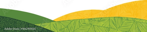 Obraz landscape minimal hill motif texture vector seamless pattern background