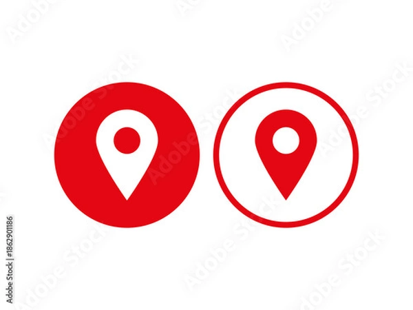 Obraz Location Icon, Map Pin, GPS Navigation Symbol
