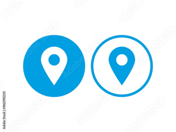 Obraz Location Icon, Map Pin, GPS Navigation Symbol