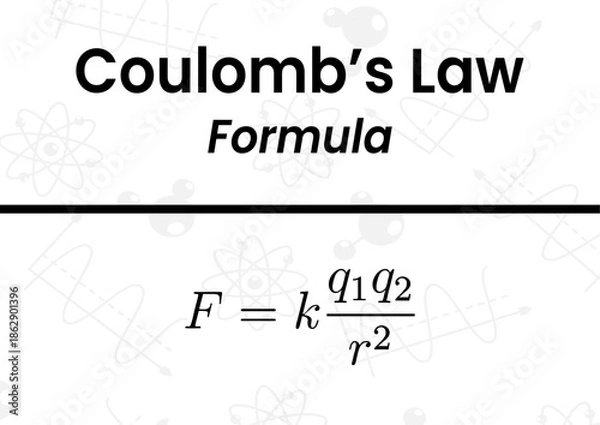 Obraz The foundational principle quantifying the attractive or repulsive force between two electric charges