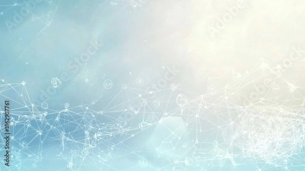 Obraz Light blue medical background with a gradient design.