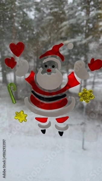 Obraz snowman with red heart