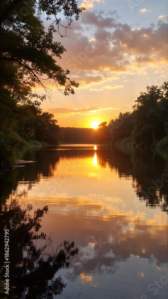 Obraz Calm River Sunset