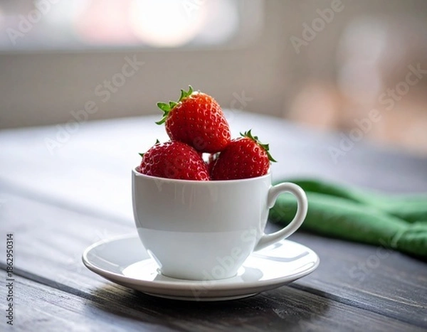 Obraz strawberries in a cup