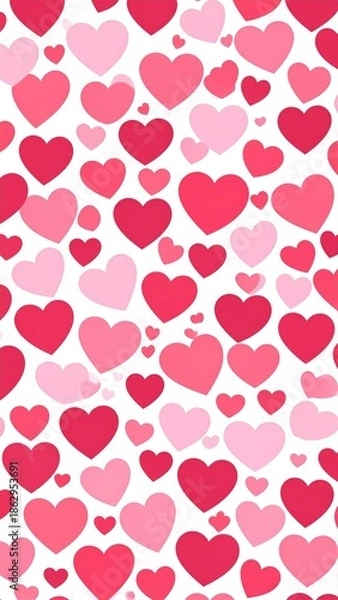 Obraz red hearts background