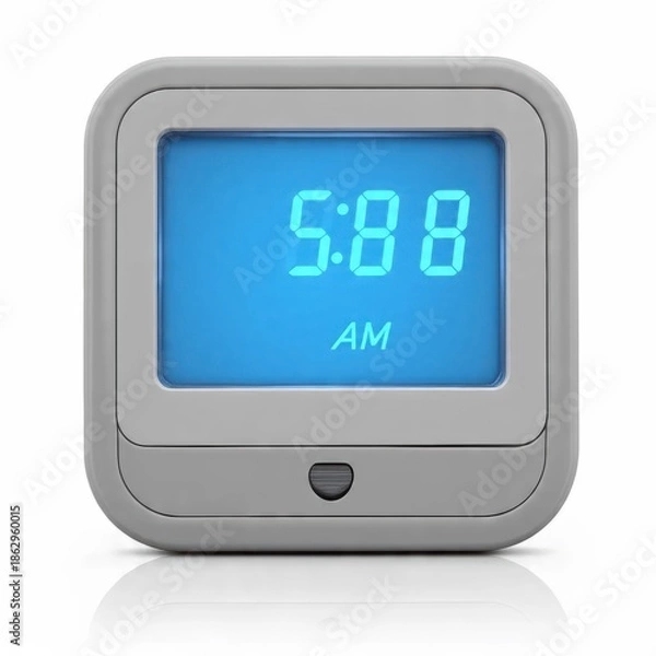 Obraz  Digital alarm clock isolated on white background generative ai
