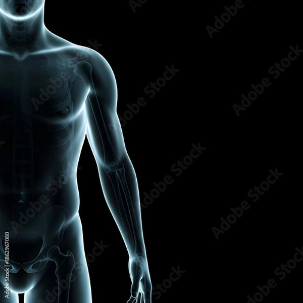 Obraz Human Skeleton with Lower Back Pain