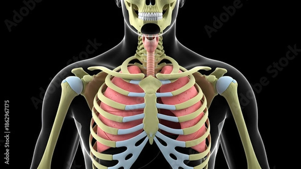 Obraz Human Skeleton with Lower Back Pain