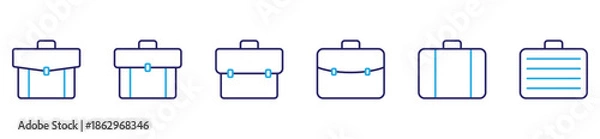 Obraz Business Briefcase Icon in Vector Style	