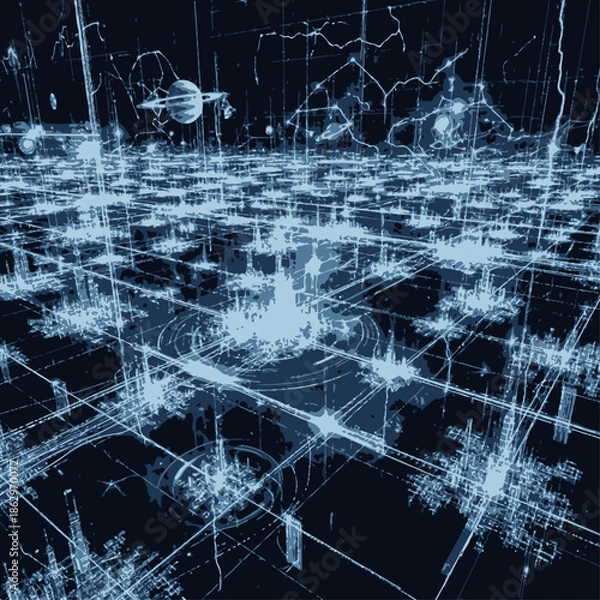 Obraz  infinite-virtual-universe-illustration