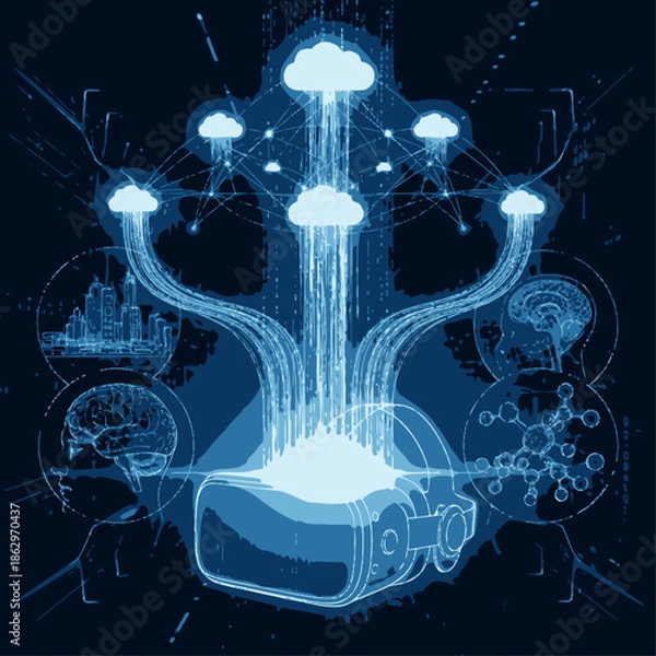 Obraz cloud-computing-concept-outline