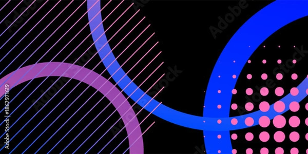 Obraz Minimal geometric background. Dynamic shapes composition. Eps 10.