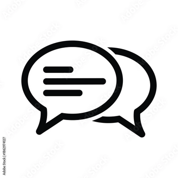Obraz Communication icon representing conversation and dialogue