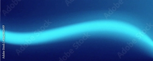 Obraz Smooth blue gradient background with cyan light wave