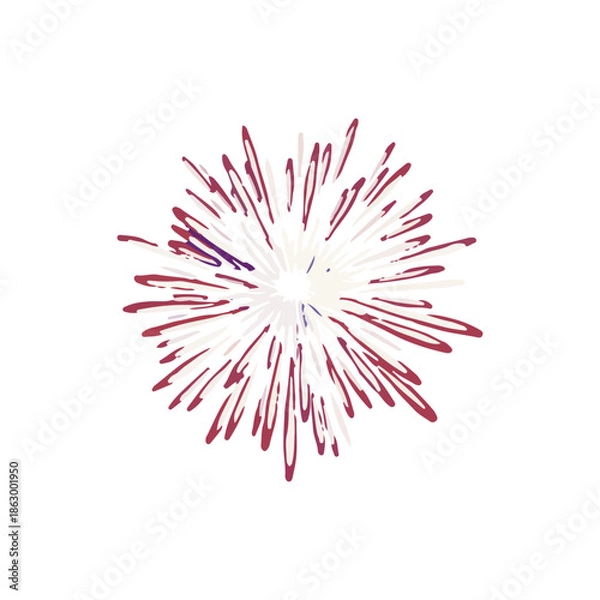 Obraz Abstract pink firework burst illustration