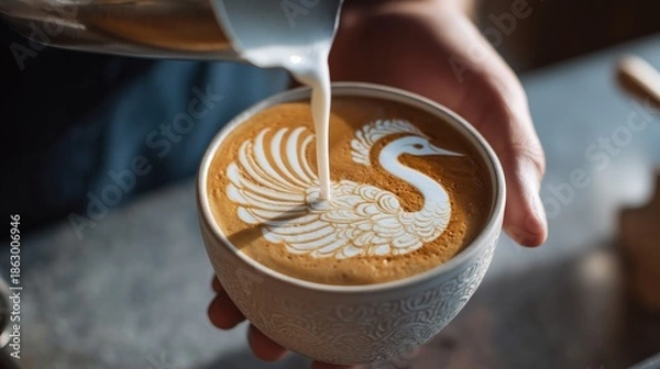 Obraz Latte Art Pour