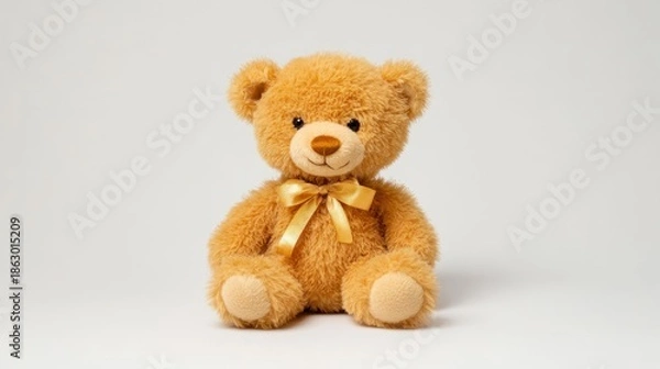 Obraz Teddy bear sitting isolated