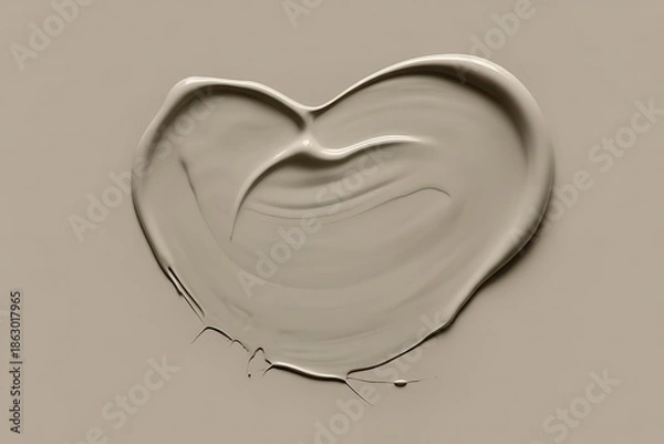 Obraz Random paint spill forming a heart shape