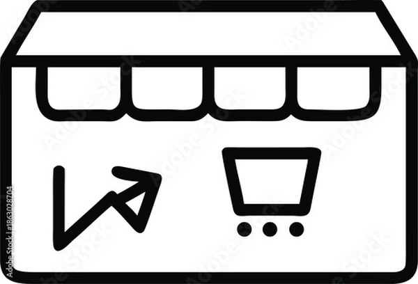 Obraz shopping cart icon vector
