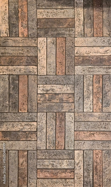 Fototapeta Stone Block Paving Pattern Background