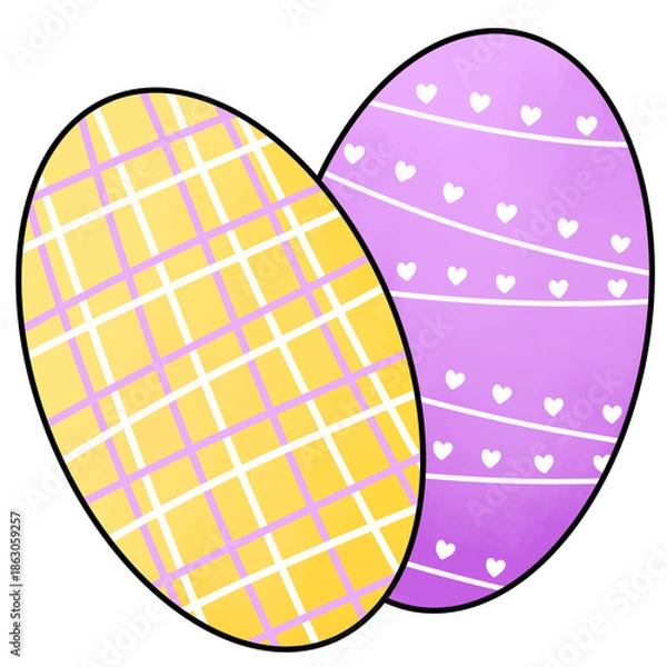 Obraz colorful easter egg on png background