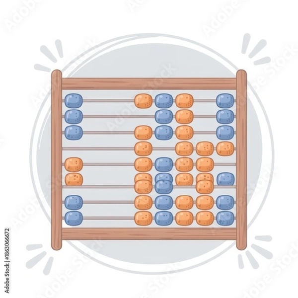 Obraz Abacus with beads in different colors