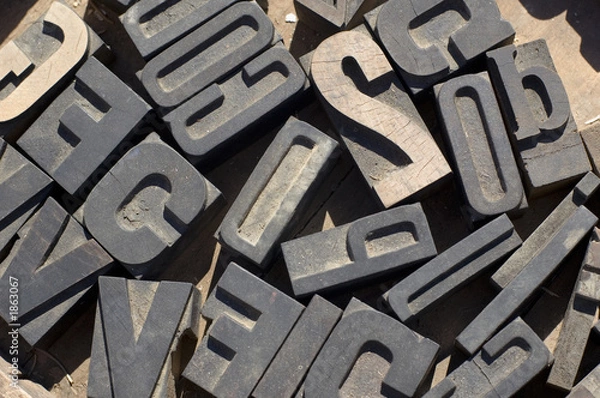 Obraz printers letters