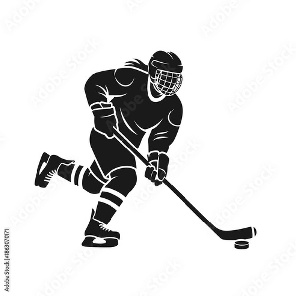 Obraz Hockey Player in Action Posing.