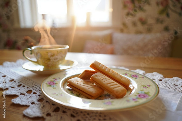 Obraz Fig Filled Cookies on Rustic Surface