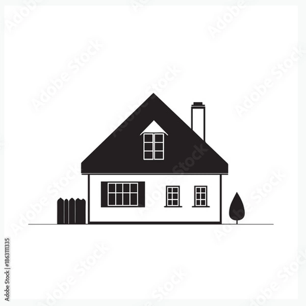Obraz house on white background