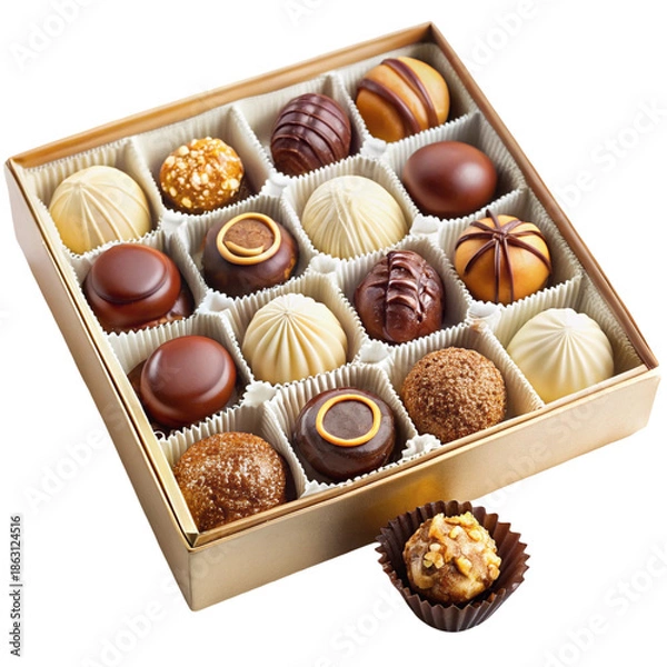 Obraz Assorted Chocolates in Gift Box