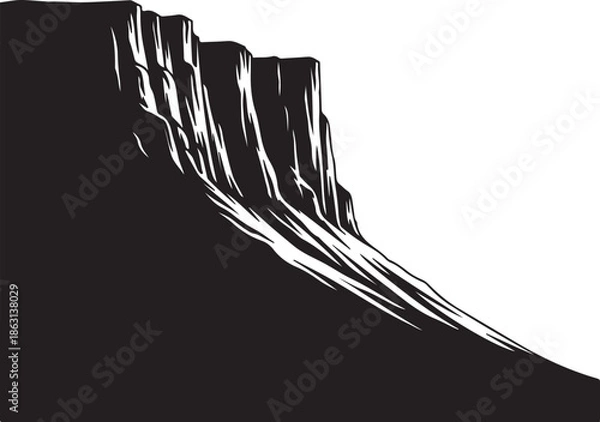 Obraz Rocky cliffside slope